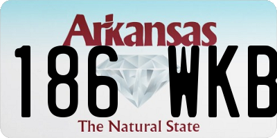 AR license plate 186WKB
