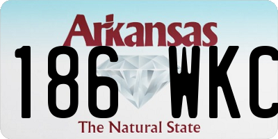 AR license plate 186WKC