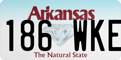 AR license plate 186WKE