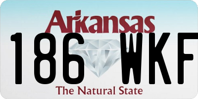 AR license plate 186WKF