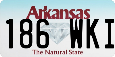 AR license plate 186WKI