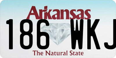 AR license plate 186WKJ