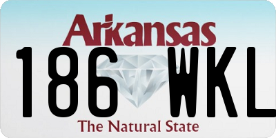 AR license plate 186WKL