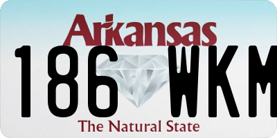 AR license plate 186WKM