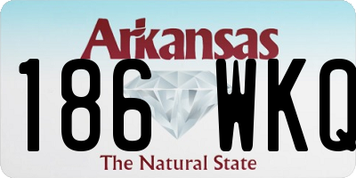 AR license plate 186WKQ