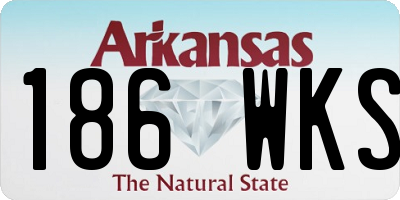 AR license plate 186WKS