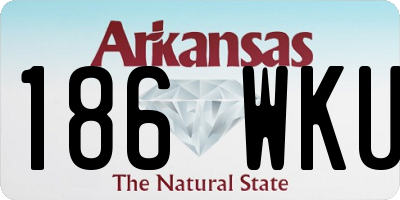 AR license plate 186WKU