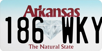 AR license plate 186WKY