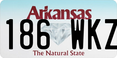 AR license plate 186WKZ