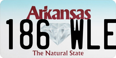 AR license plate 186WLE