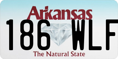 AR license plate 186WLF
