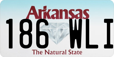 AR license plate 186WLI