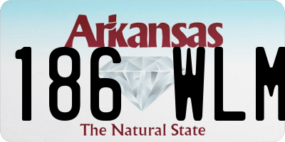 AR license plate 186WLM