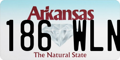 AR license plate 186WLN