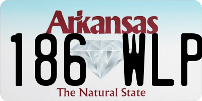 AR license plate 186WLP