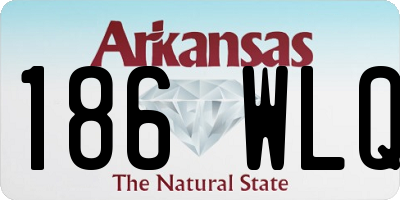 AR license plate 186WLQ