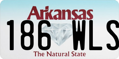 AR license plate 186WLS