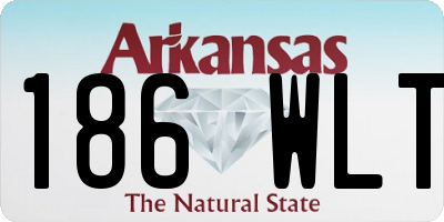 AR license plate 186WLT