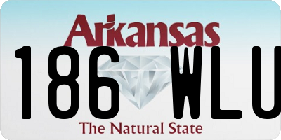 AR license plate 186WLU