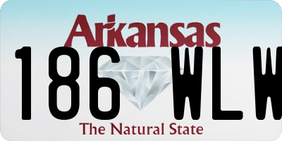 AR license plate 186WLW