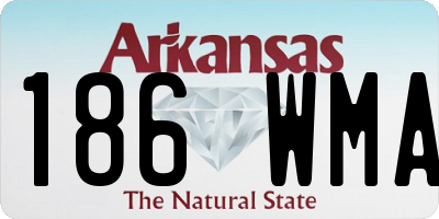 AR license plate 186WMA