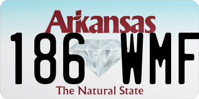 AR license plate 186WMF