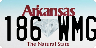 AR license plate 186WMG