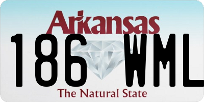 AR license plate 186WML