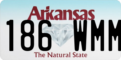AR license plate 186WMM