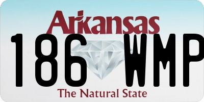 AR license plate 186WMP