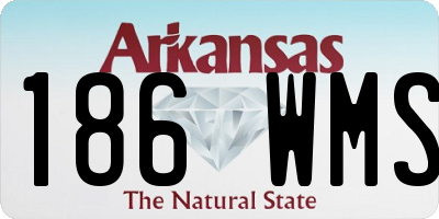 AR license plate 186WMS