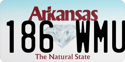 AR license plate 186WMU
