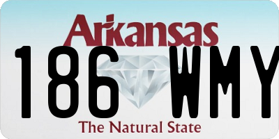 AR license plate 186WMY