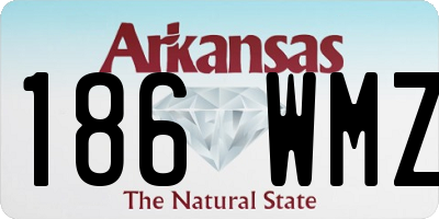 AR license plate 186WMZ
