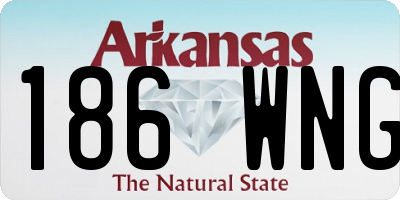 AR license plate 186WNG
