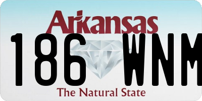 AR license plate 186WNM