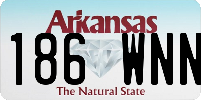 AR license plate 186WNN