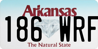 AR license plate 186WRF