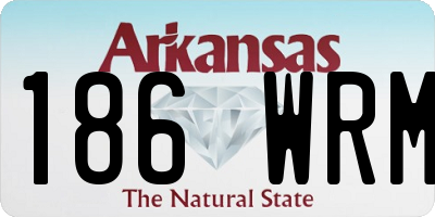 AR license plate 186WRM
