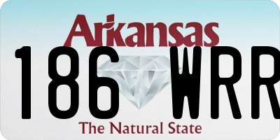 AR license plate 186WRR