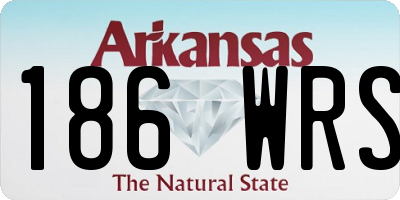 AR license plate 186WRS
