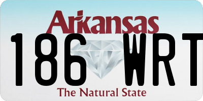 AR license plate 186WRT
