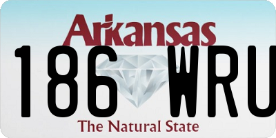 AR license plate 186WRU