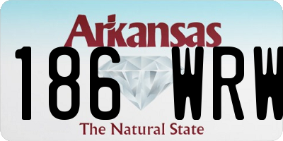 AR license plate 186WRW