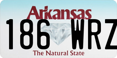 AR license plate 186WRZ