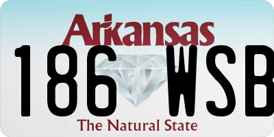 AR license plate 186WSB