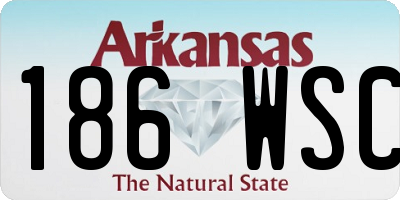 AR license plate 186WSC