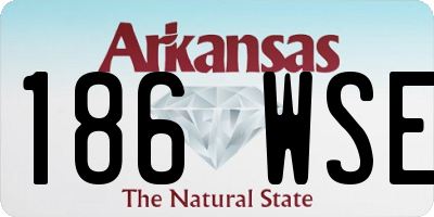 AR license plate 186WSE