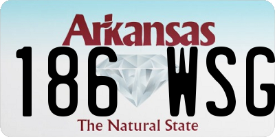 AR license plate 186WSG