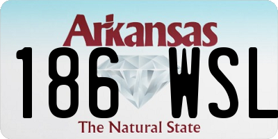 AR license plate 186WSL